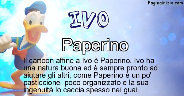 Ivo - Personaggio dei cartoni associato a Ivo