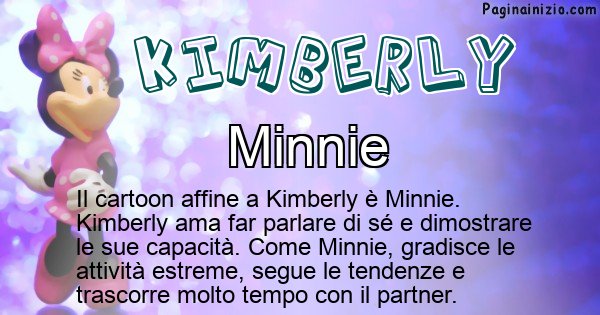 Kimberly - Personaggio dei cartoni associato a Kimberly