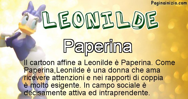 Leonilde - Personaggio dei cartoni associato a Leonilde