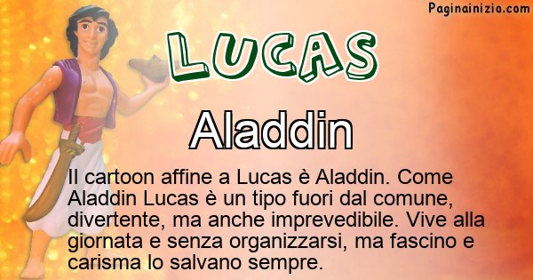 Lucas - Personaggio dei cartoni associato a Lucas