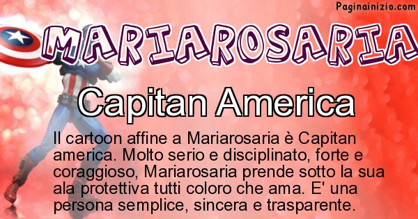 Mariarosaria - Personaggio dei cartoni associato a Mariarosaria