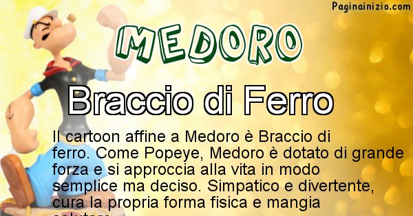 Medoro - Personaggio dei cartoni associato a Medoro