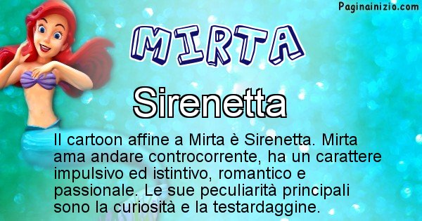 Mirta - Personaggio dei cartoni associato a Mirta