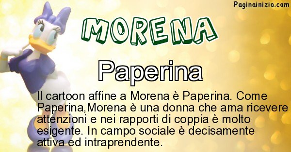 Morena - Personaggio dei cartoni associato a Morena