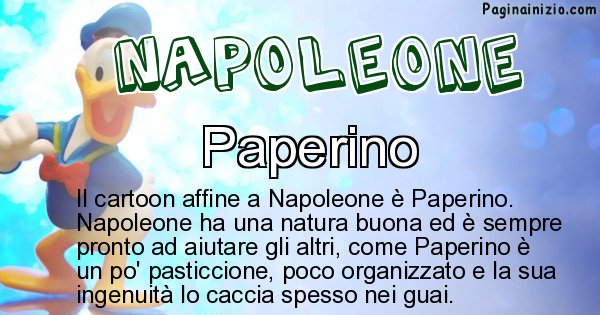 Napoleone - Personaggio dei cartoni associato a Napoleone