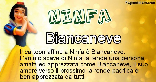 Ninfa - Personaggio dei cartoni associato a Ninfa