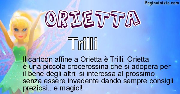 Orietta - Personaggio dei cartoni associato a Orietta