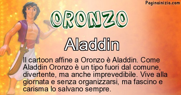 Oronzo - Personaggio dei cartoni associato a Oronzo