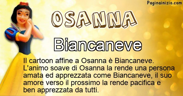 Osanna - Personaggio dei cartoni associato a Osanna