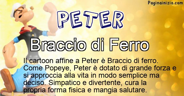 Peter - Personaggio dei cartoni associato a Peter