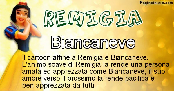 Remigia - Personaggio dei cartoni associato a Remigia