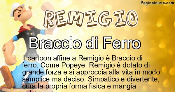 Remigio - Personaggio dei cartoni associato a Remigio