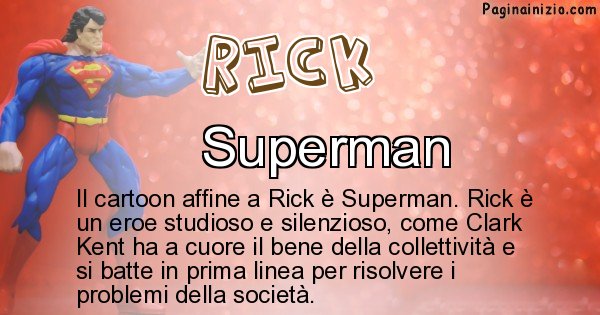 Rick - Personaggio dei cartoni associato a Rick