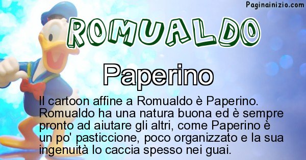 Romualdo - Personaggio dei cartoni associato a Romualdo