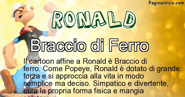 Ronald - Personaggio dei cartoni associato a Ronald