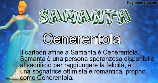 Samanta - Personaggio dei cartoni associato a Samanta