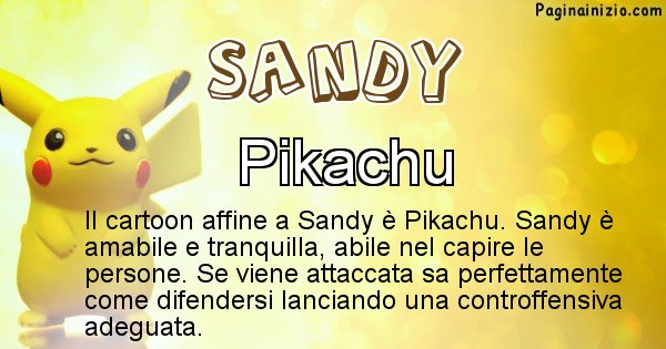 Sandy - Personaggio dei cartoni associato a Sandy