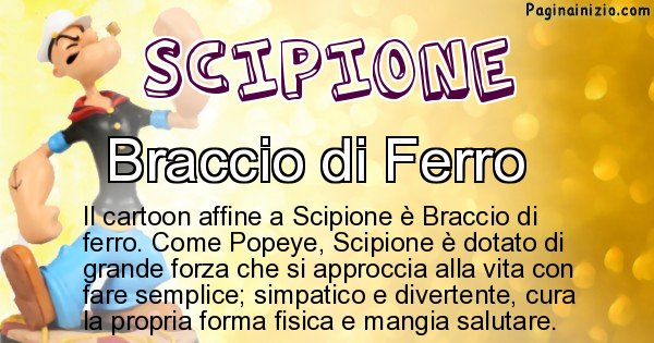 Scipione - Personaggio dei cartoni associato a Scipione