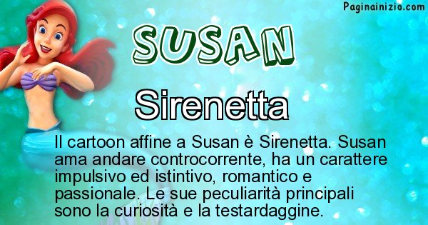 Susan - Personaggio dei cartoni associato a Susan