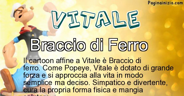 Vitale - Personaggio dei cartoni associato a Vitale