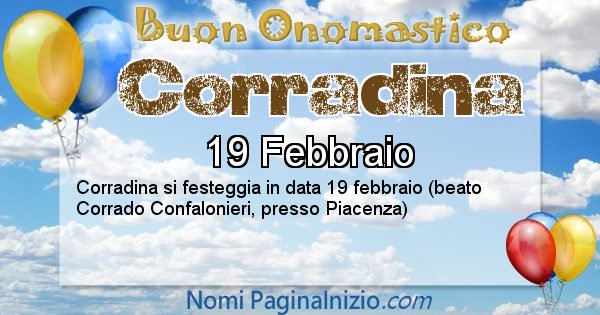 Corradina - Onomastico del nome Corradina