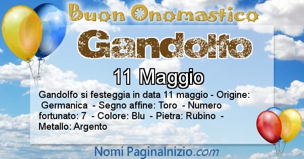 Gandolfo - Onomastico del nome Gandolfo