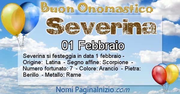 Severina - Onomastico del nome Severina