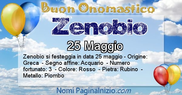 Zenobio - Onomastico del nome Zenobio