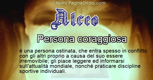 Alceo - Significato reale del nome Alceo