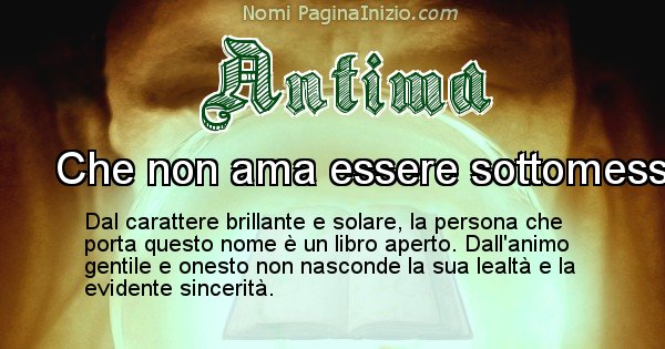 Antima - Significato reale del nome Antima