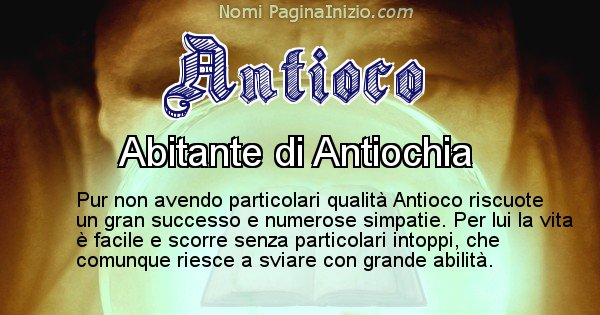 Antioco - Significato reale del nome Antioco