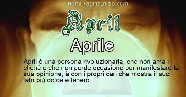 April - Significato reale del nome April