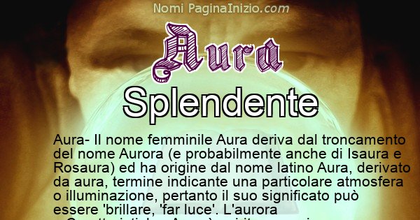 Aura - Significato reale del nome Aura