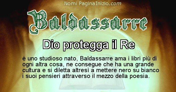 Baldassarre - Significato reale del nome Baldassarre