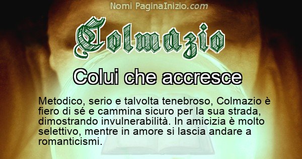 Colmazio - Significato reale del nome Colmazio