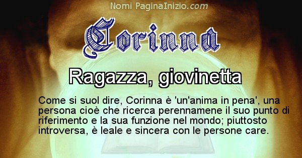 Corinna - Significato reale del nome Corinna