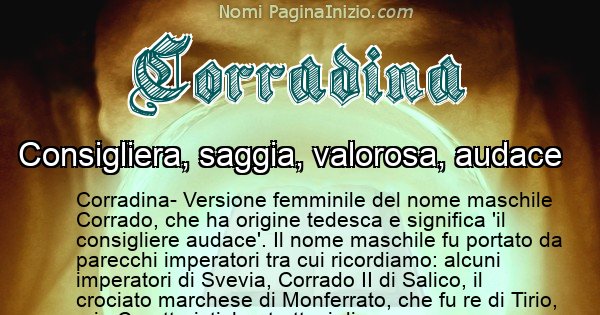 Corradina - Significato reale del nome Corradina