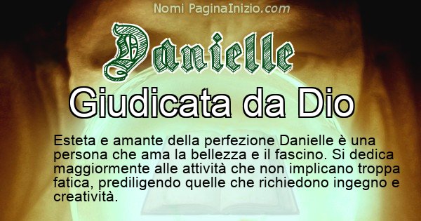 Danielle - Significato reale del nome Danielle