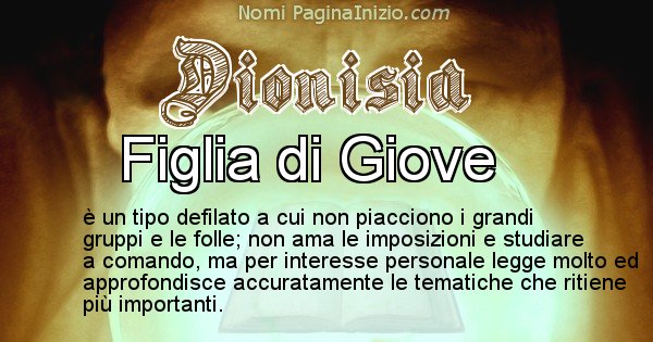 Dionisia - Significato reale del nome Dionisia