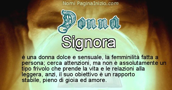 Donna - Significato reale del nome Donna