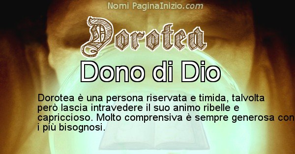 Dorotea - Significato reale del nome Dorotea