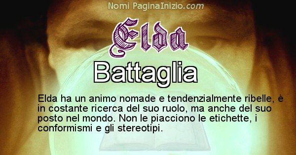 Elda - Significato reale del nome Elda