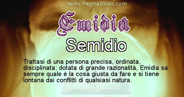 Emidia - Significato reale del nome Emidia