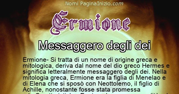 Ermione - Significato reale del nome Ermione