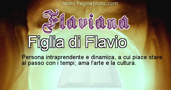 Flaviana - Significato reale del nome Flaviana