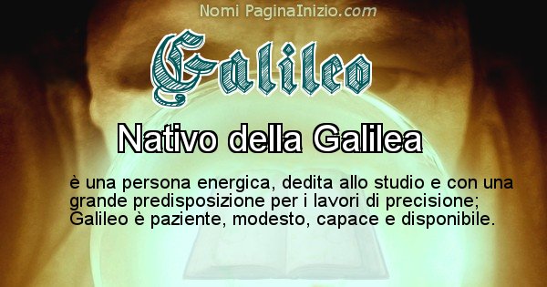 Galileo - Significato reale del nome Galileo
