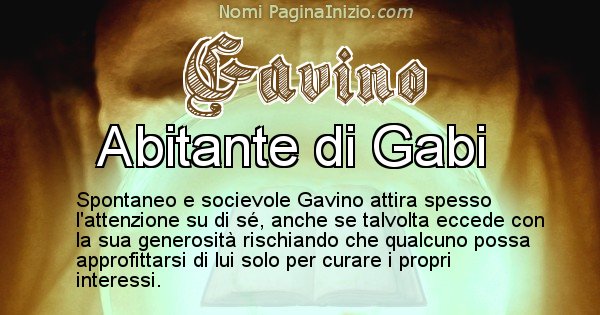 Gavino - Significato reale del nome Gavino