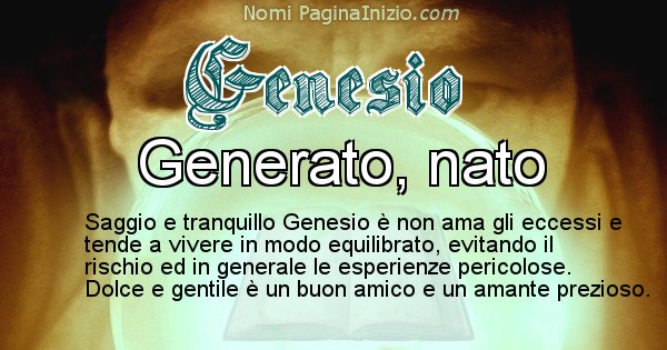 Genesio - Significato reale del nome Genesio