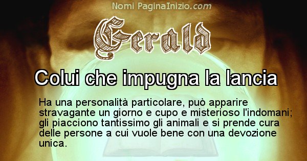 Gerald - Significato reale del nome Gerald