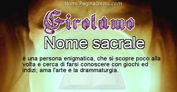 Girolamo - Significato reale del nome Girolamo